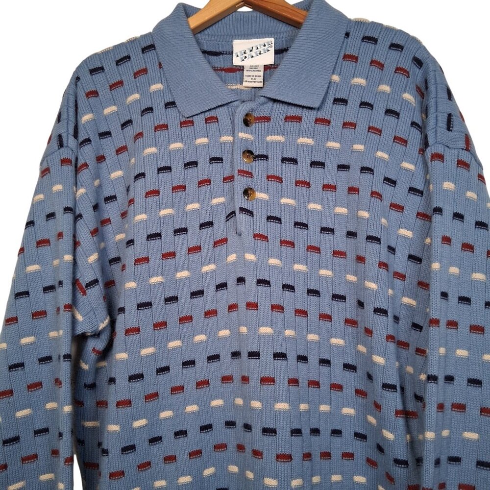 Men's Blue Polo Sweater